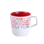 Kubek Barrel Pure biało/czerwony