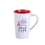 Kubek Fresh biało/czerwony