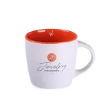 Kubek Handy Pure biało/pomarańczowy