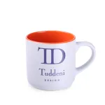 Kubek Diego Pure biało/pomarańczowy