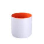 Kubek Diego Pure biało/pomarańczowy