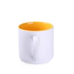 Kubek Diego Pure biało/żółty