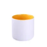 Kubek Diego Pure biało/żółty