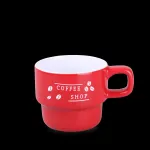 Kubek Astrid czerwony/biały