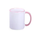 Kubek Tomek Art Halo biały/różowy