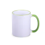 Kubek Tomek Art Halo biały/jasnozielony