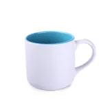 Kubek Diego Pure biały/jasnoniebieski