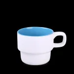 Kubek Astrid Duo biały/jasnoniebieski