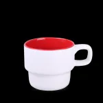 Kubek Astrid Duo biały/czerwony