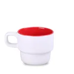 Kubek Astrid Duo biały/czerwony