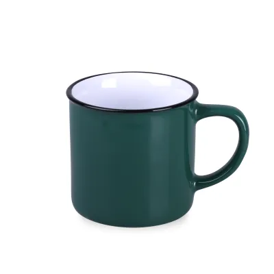 Kubek Loft ciemnozielony/biały