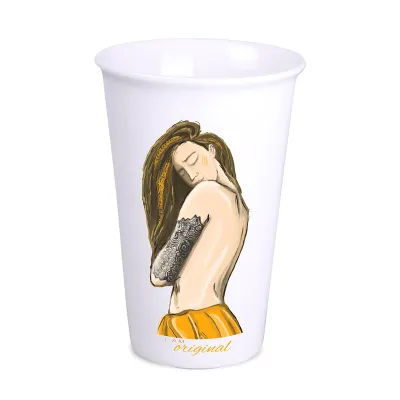 fotografia Kubek Freedom biały / zatyczka