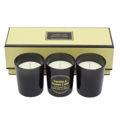 fotografia Zestaw świec zapachowych, beżowy