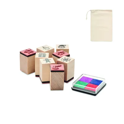 fotografia Drewniane pieczątki świąteczne