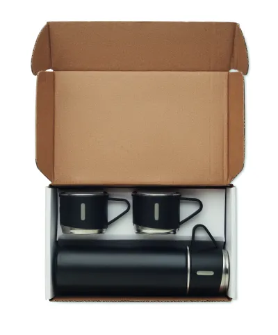 Butelka+kubki z podw. ścianką