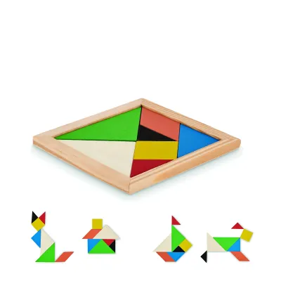 fotografia Drewniane puzzle Tangram