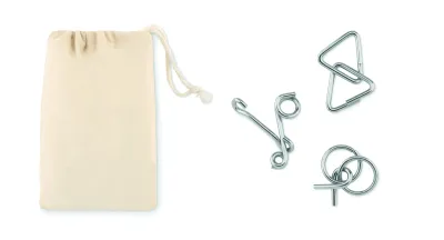 fotografia Zestaw 3 metalowych łamigłówek