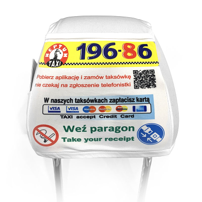 fotografia POKROWCE NA ZAGŁÓWKI DO TAKSÓWEK