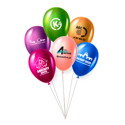 fotografia Balony metaliczne z nadrukiem