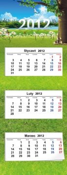 fotografia Kalendarze ścienne trójdzielne