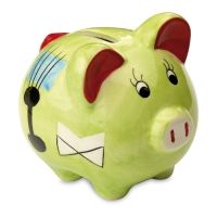 fotografia Ceramiczna świnka skarbonka Piglet