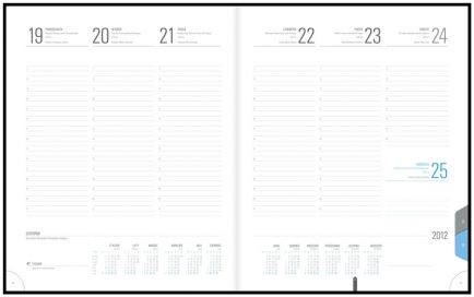 fotografia Kalendarze książkowe z układem tygodniowym