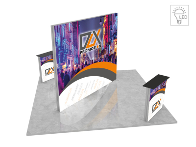 fotografia Stoisko targowe - wyspa 4x4 z podświetleniem LED