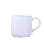 Kubek Diego Pure biały/jasnoniebieski