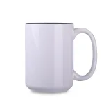 Kubek Nevada Art Solid biały/granatowy