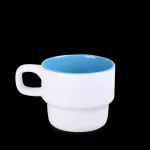 Kubek Astrid Duo biały/jasnoniebieski