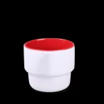 Kubek Astrid Duo biały/czerwony