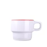 Kubek Astrid Duo biały/czerwony