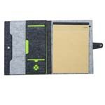 Teczka A4 z filcu Eco-Sense, zielony/szary