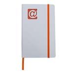 Notes 130x210/80k gładki @, pomarańczowy/biały