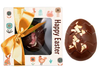 fotografia Czekoladowa pisanka ze wstążką 