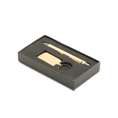 fotografia Zestaw długopis i brelok Ovar, brązowy