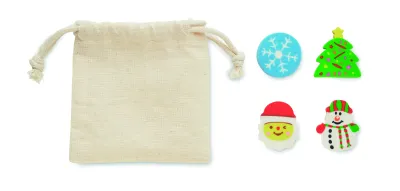 fotografia 4 świąteczne gumki zmazujące