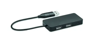 fotografia 3-portowy hub USB kabel 20cm