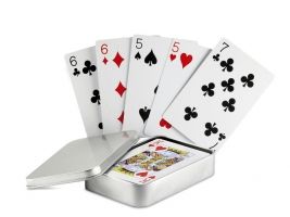 fotografia Karty do gry, metalowe pudełko Amigo